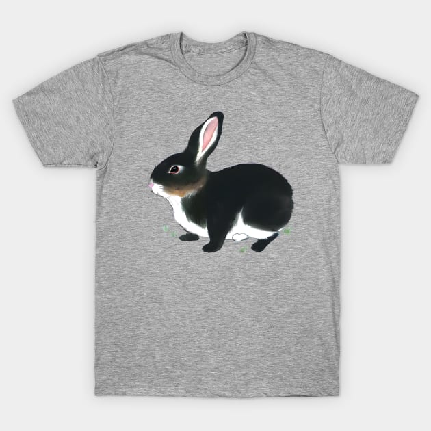 Japanese Rabbit Mini Rex Bunny Wanderlusting in the Nature T-Shirt by wigobun